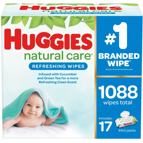 Huggies Natural Care Baby Wipe Refill, Refreshing Clean